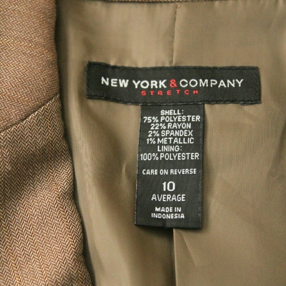 New York & Co metallic pinstripe blazer 10 VGUC - Picture 4 of 4