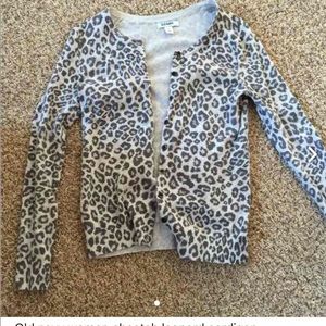 old navy leopard cardigans
