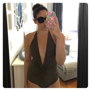 Karla Colletto Olive Bathing Suit - Brand New!