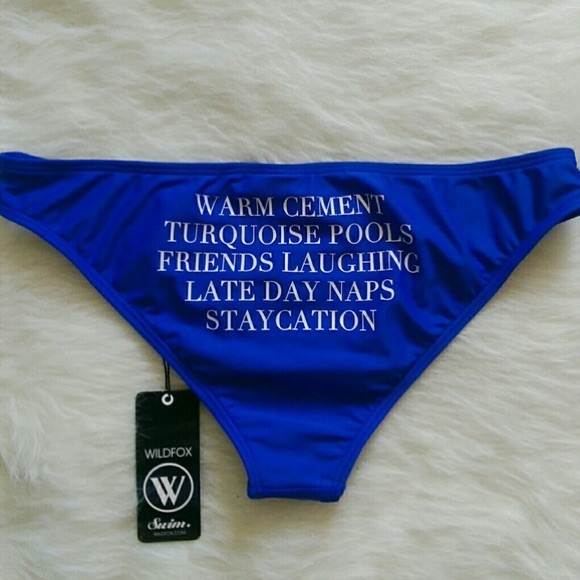 WILDFOX STAYCATION SWIM BOTTOMS SIZE: SMALL