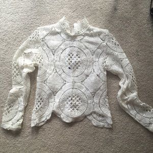 white lace top NWT