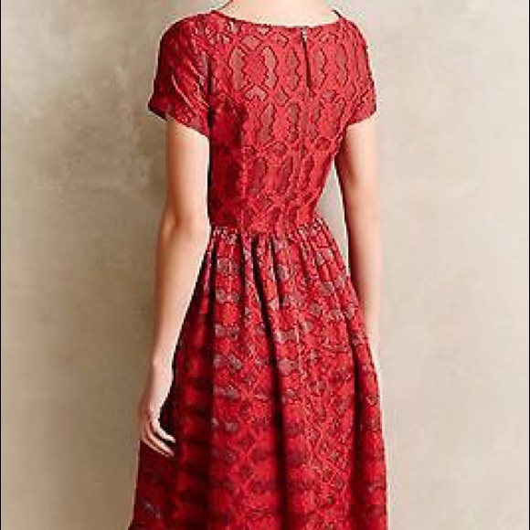 Anthropologie Rubied Lace Dress - Picture 2 of 4