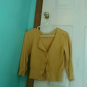 Yellow cardigan