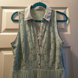 LC Lauren Conrad - Sea Foam Sleeveless Dress