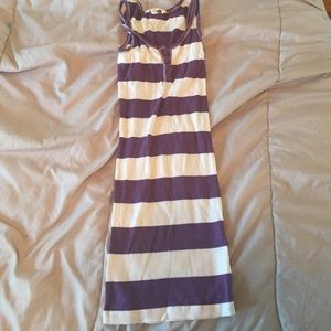 Aeropostale purple and white striped tank top