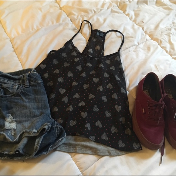 Heart Print Tank Top