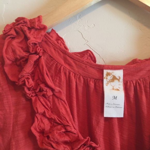 Burnt orange Anthropologie top - Picture 2 of 3