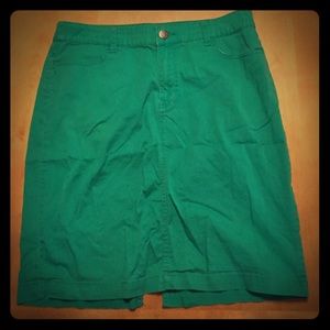 Green pencil skirt