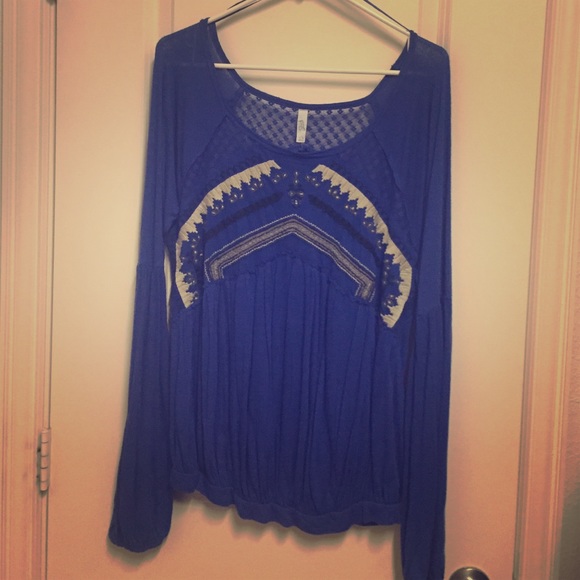 Free People Peasant Style Shirt