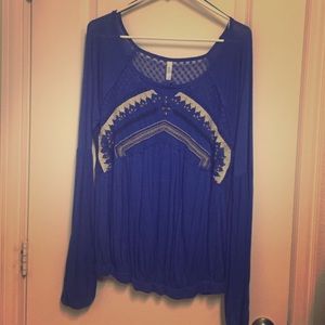 Free People Peasant Style Shirt