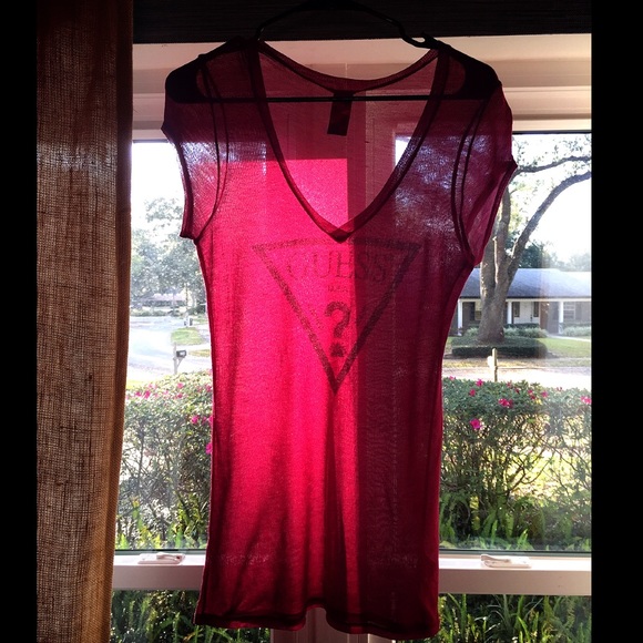 NWOT sheer Guess tee