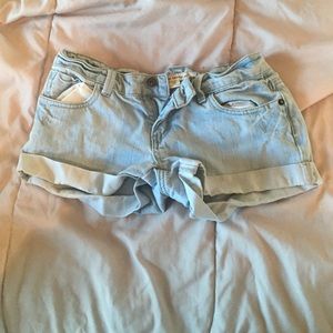 Forever 21 light washed denim shorts