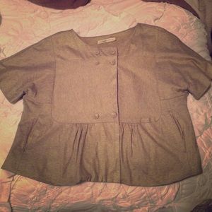 Hazel Metallic Crop Blazer, L