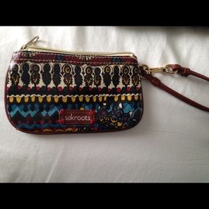 SAKROOTS printed design wristlet