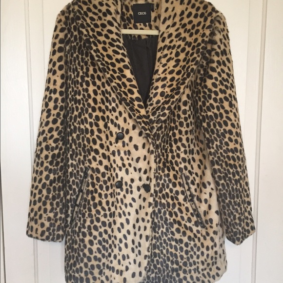 Like new Asos Leopard Coat sz 6