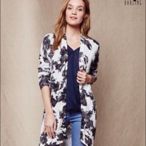 Brand New Aeropostale TD Monochrome Floral Cardi