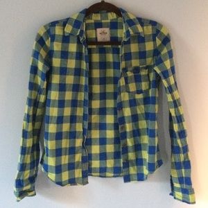 Blue and green flannel