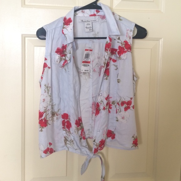 American Rag sleeveless button-up
