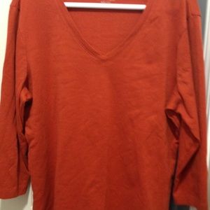 Chico's v-neck 3/4 inch sleeve top