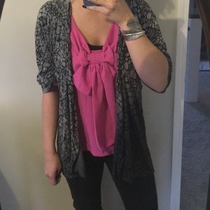Black and grey patterned cardigan
