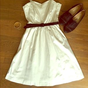 H&M cream a-line dress