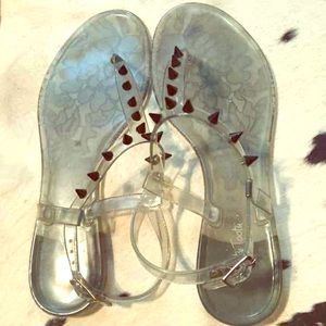 Clear Jelly Spike Sandals
