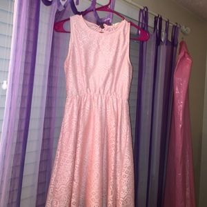 Pink Formal Lace Dress