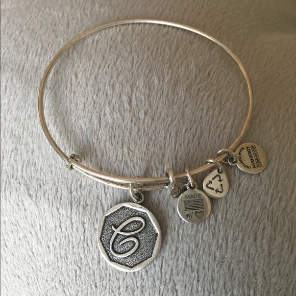 Alex & Ani silver "C" bracelet