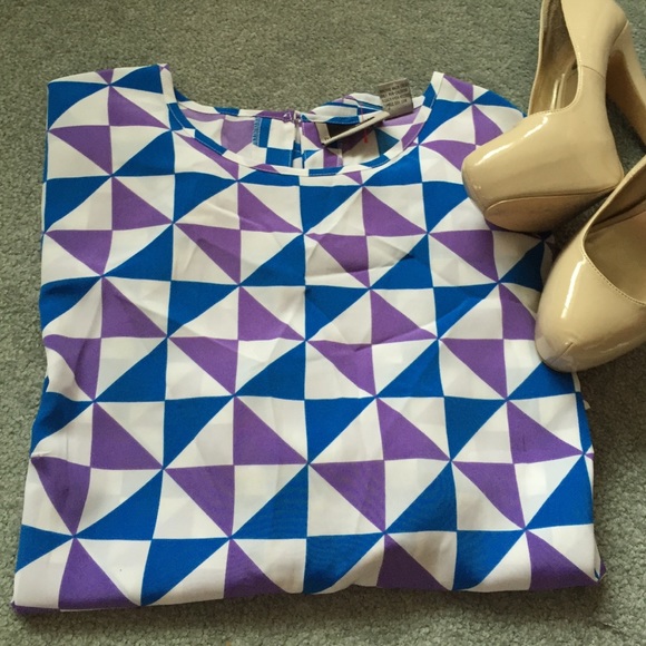 Modern geometric blouse
