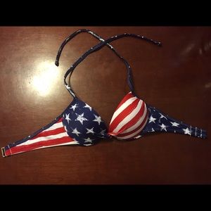 NWOT American flag push up bikini top