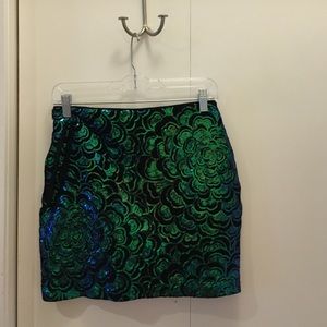 Beautiful Iridescent Floral Skirt (S)