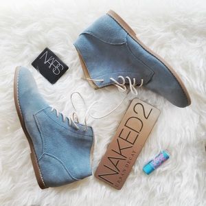 Blue booties