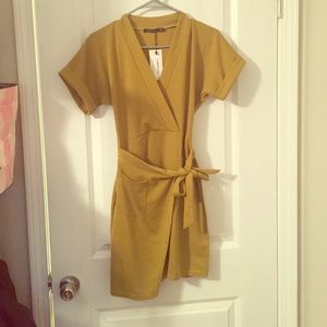 Boohoo Faux Wrap Dress