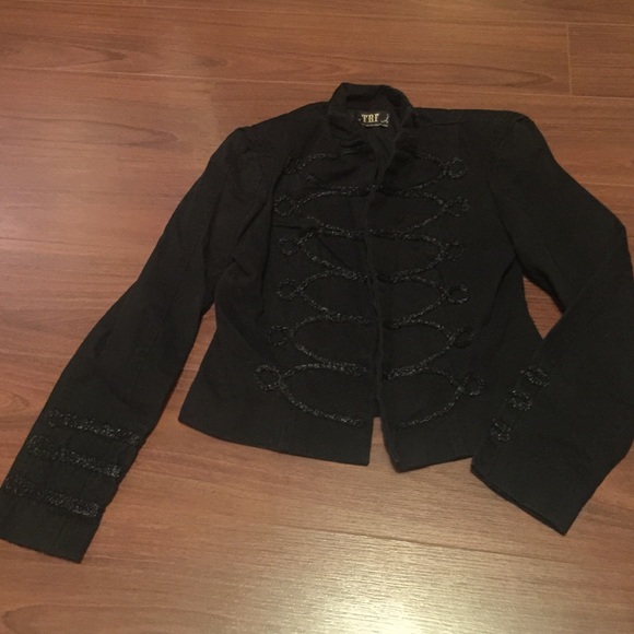 zara black military jacket