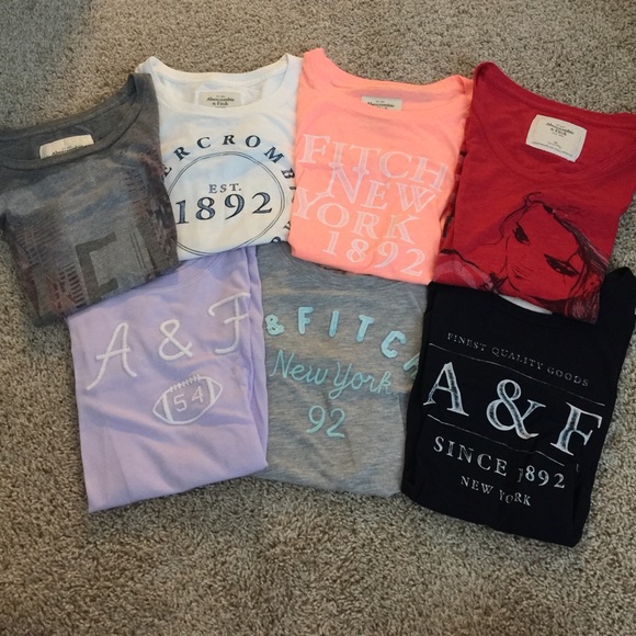 7 short sleeve Abercrombie and Fitch shirts