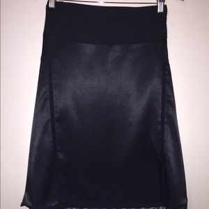 Sisley Silk Skirt with Lace Fringe
