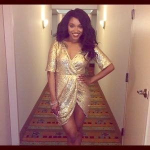 Gold Sequin Dress