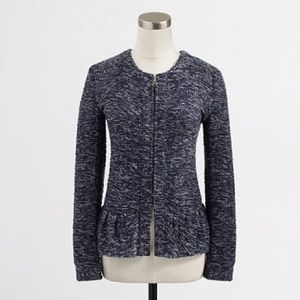 J Crew Boucle Peplum Jacket