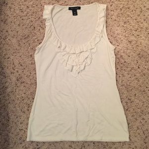 White House Black Market- Ruffle Tank Size XS