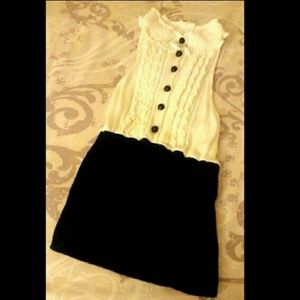 Ruffled Black and White Victorian Blouse