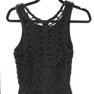 Free People Crochet back peplum top