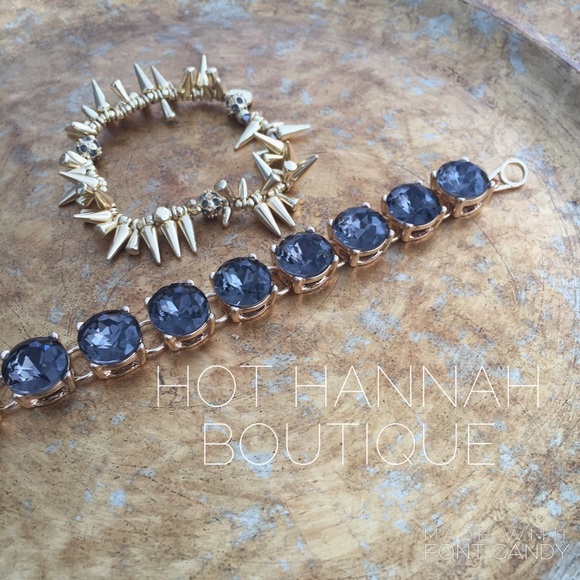 🆕 Bracelet- Grey Crystal - Picture 3 of 4