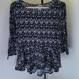 Mossimo tribal peplum top.