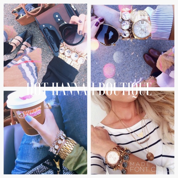 🆕 Bracelet- Gold Rivet Stretchy - Picture 3 of 4