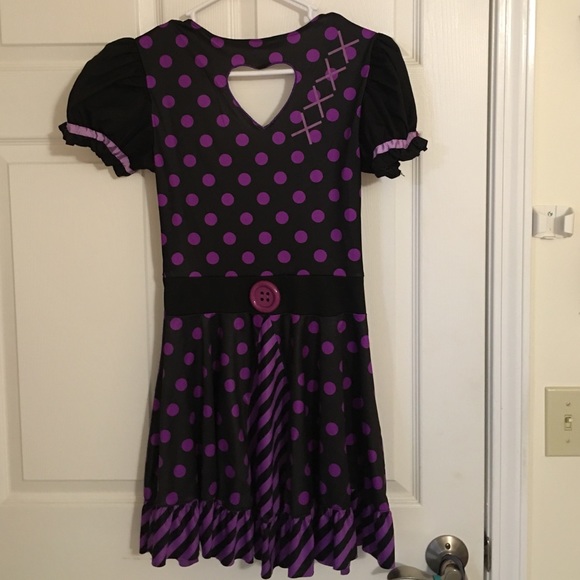 Gothic Doll costume purple/blk halloween - Picture 2 of 4
