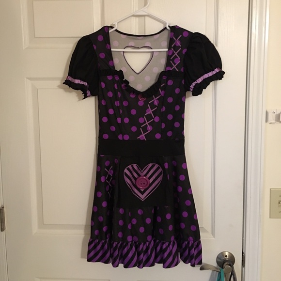 Gothic Doll costume purple/blk halloween - Picture 4 of 4