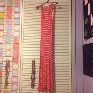 Pink striped maxi dress. Only worn once.