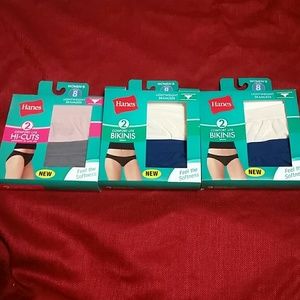 NIB* Women's Hanes seamless panties --8 pair total