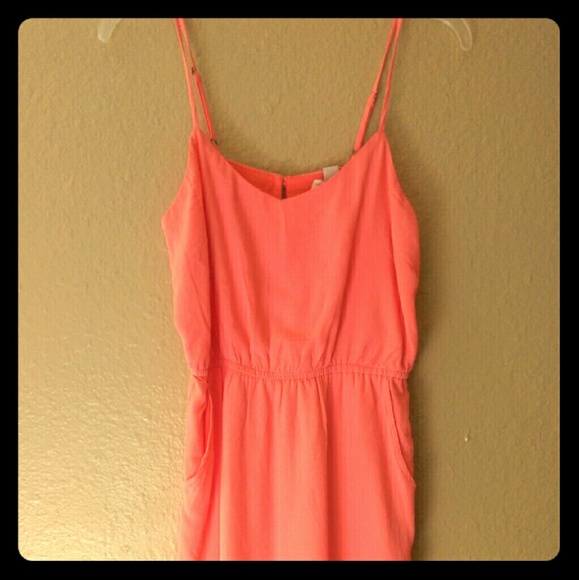 Pink Linen Midi Dress