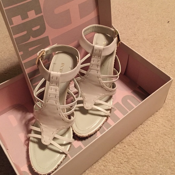 Cream high heel sandals by BCBGeneration